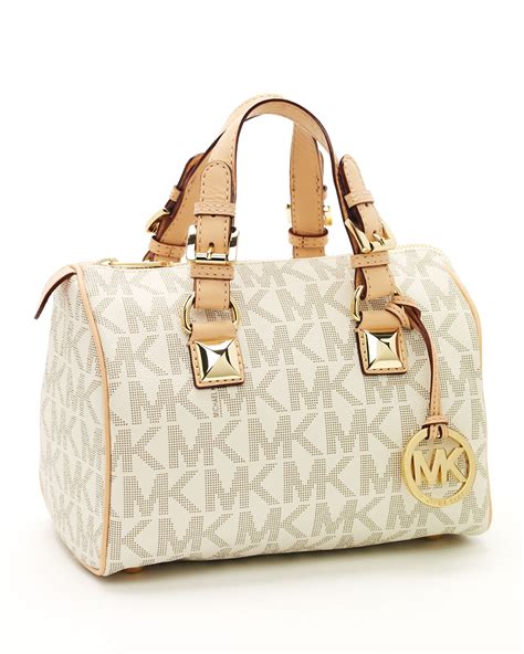 michael michael kors grayson small logo satchel vanilla|Amazon.com: Michael Kors Grayson Handbags.